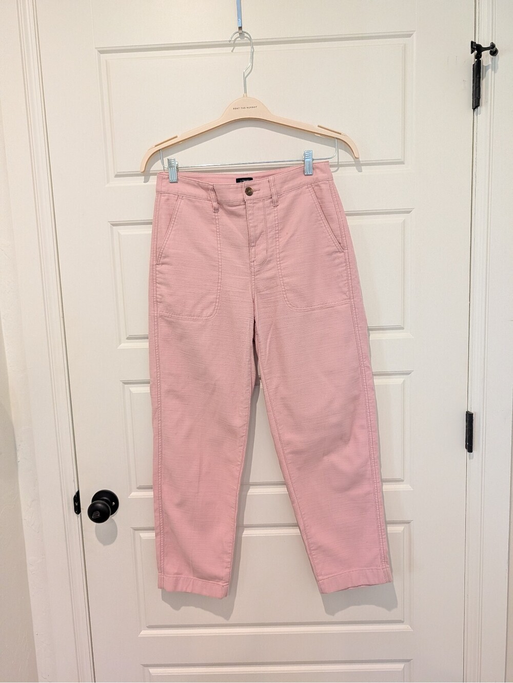 Light pink J Crew utility pants